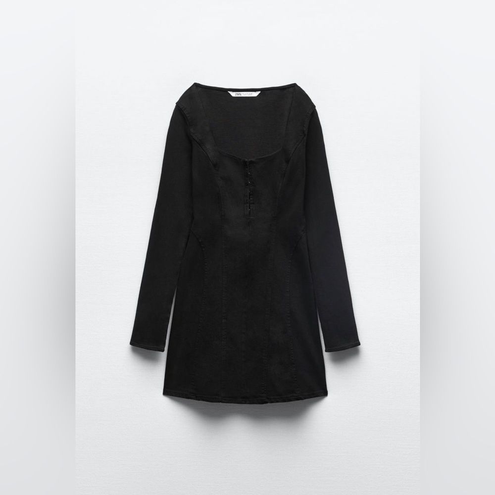 NWT ZARA DENIM DRESS - Picture 6 of 9
